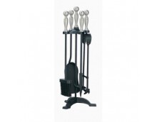 Manor Black and Pewter Companion Set Manor Black and Pewter Companion Set